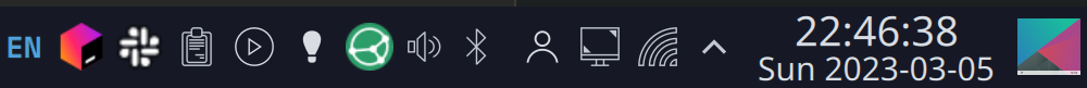 KDE Plasma tray appearance