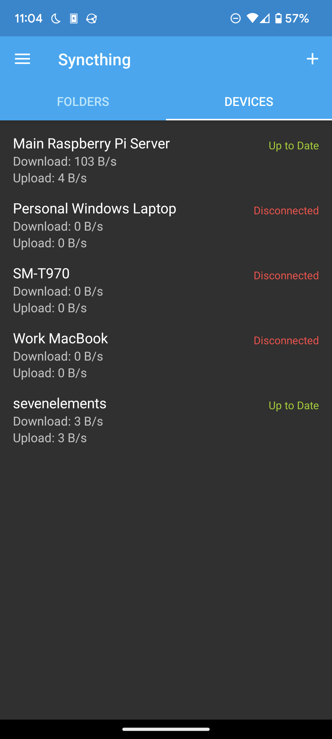 Android Syncthing Devices Connected